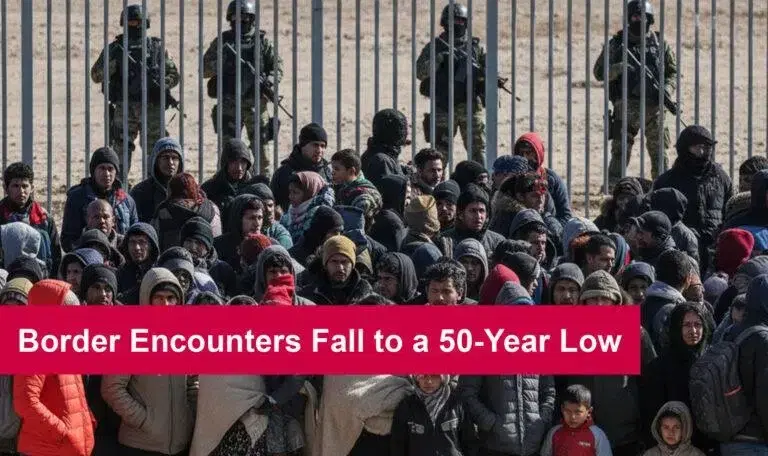 Border Encounters Fall To A 50 Year Low