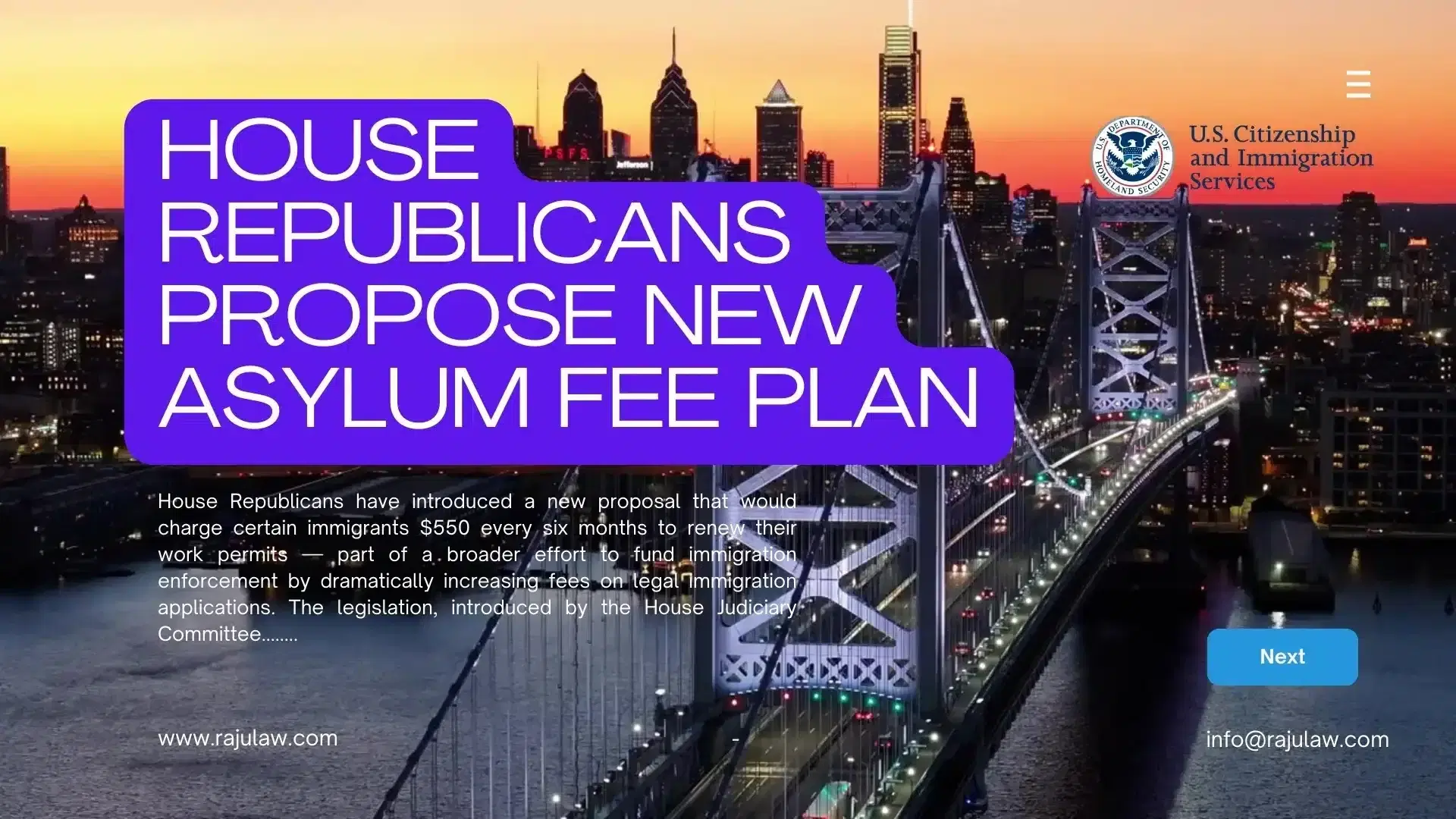 House Republicans Propose New Asylum Fee Plan