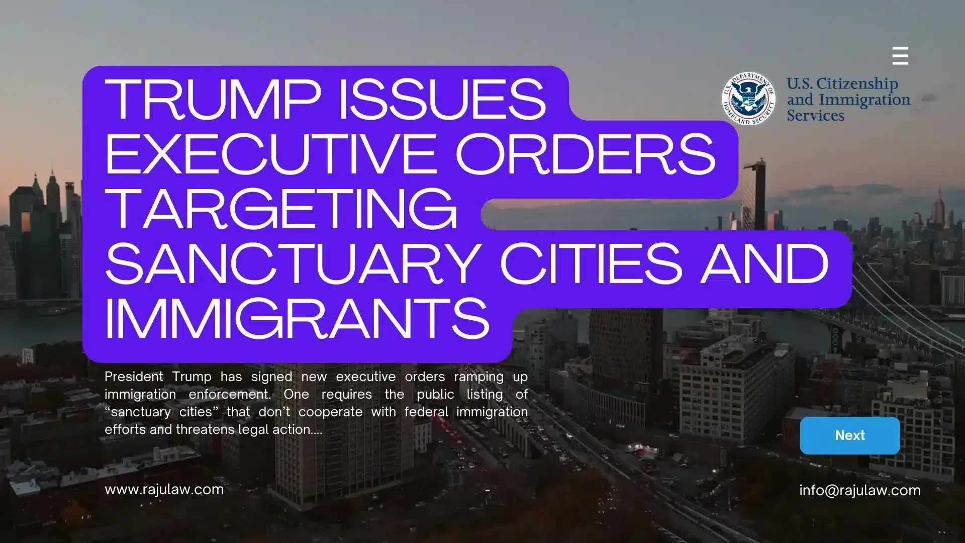 Trump Issues Executive Orders Targeting Sanctuary Cities and Immigrants
