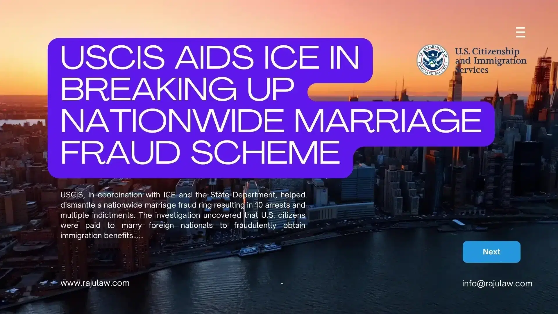 USCIS Aids ICE in Breaking Up Nationwide Marriage Fraud Scheme