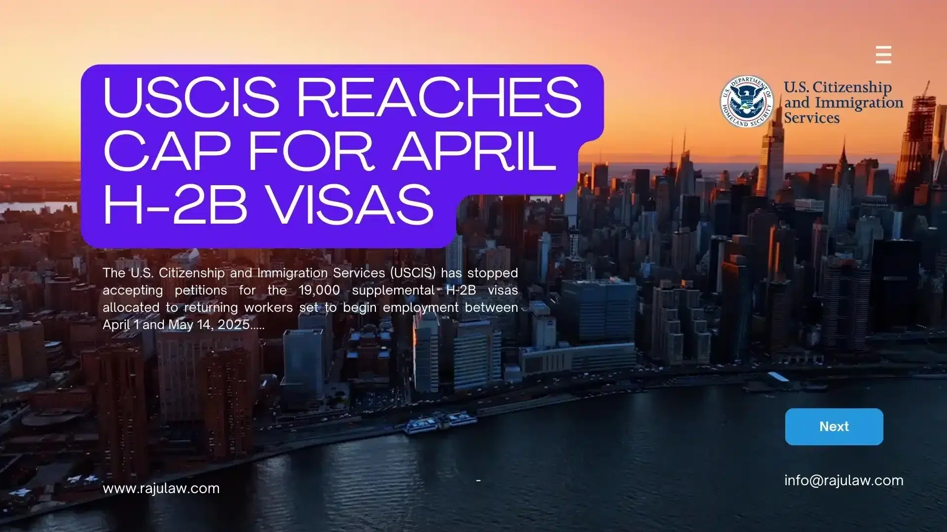USCIS Reaches Cap for April H-2B Visas